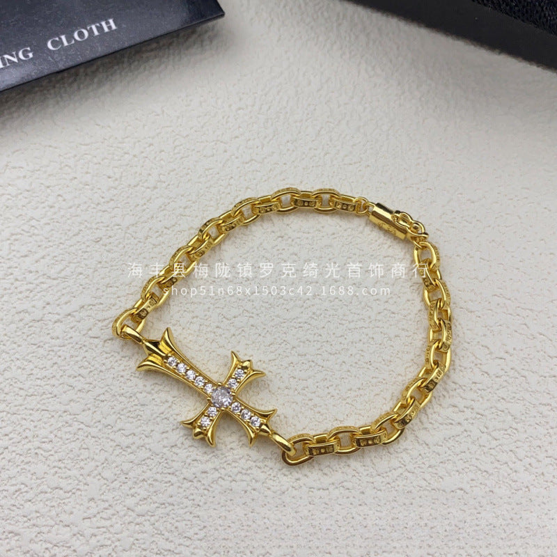 CHROME HEARTS STYLE — Silver Bracelet
