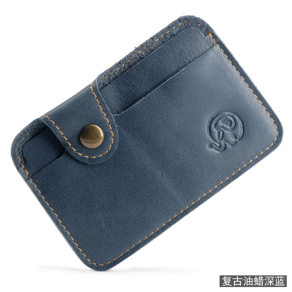 COWHIDE ROUND — Slim Card Wallet