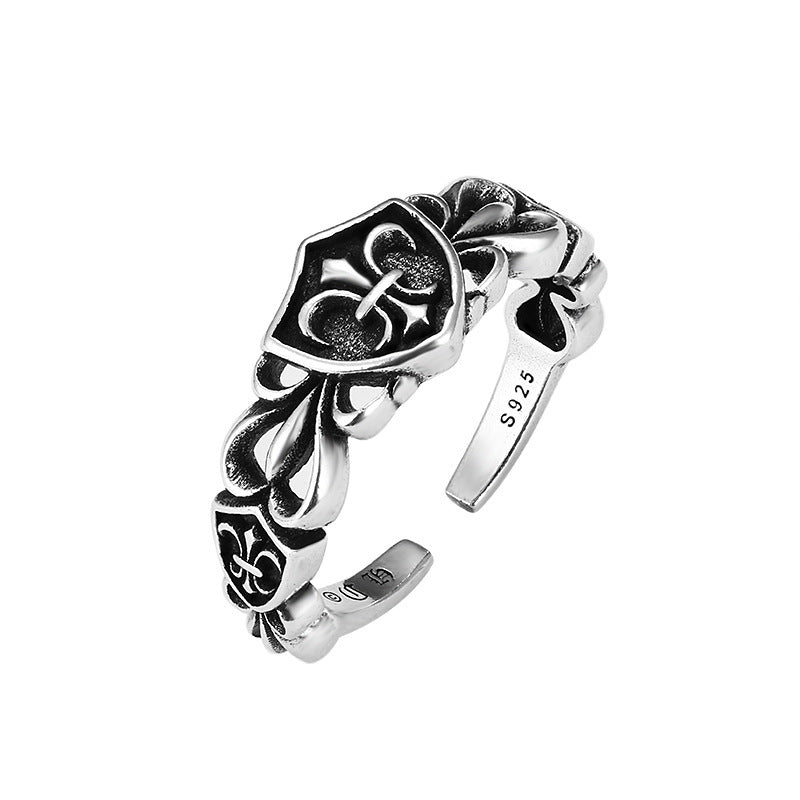 CHROME CROSS — Sterling Silver Ring