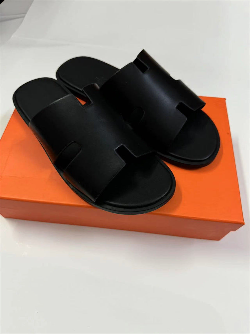 PALM SLIDE | Luxury Leather Casual Slippers UAE
