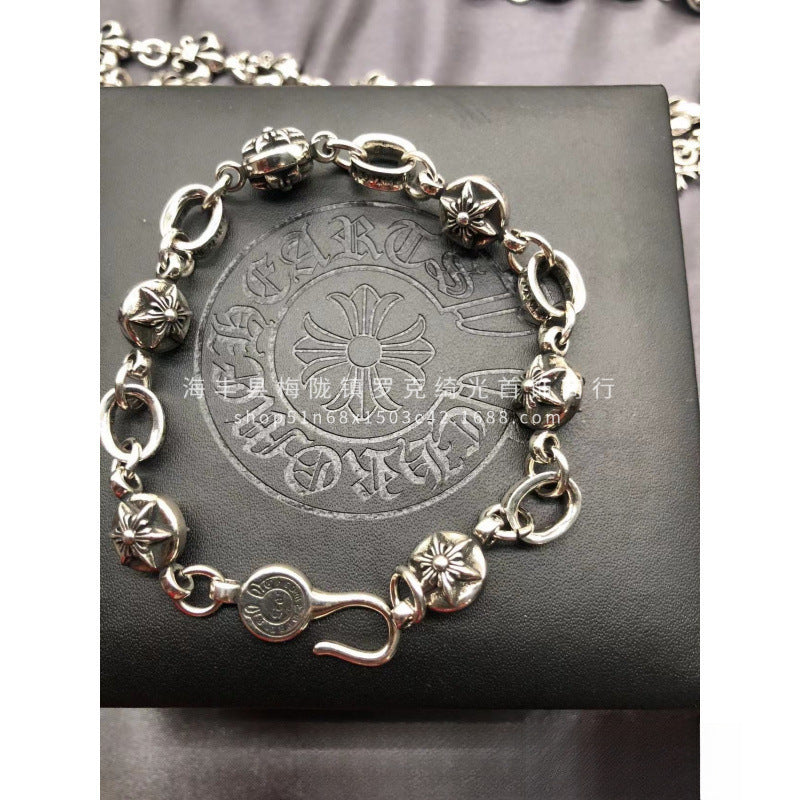 CHROME HEARTS STYLE — Silver Bracelet