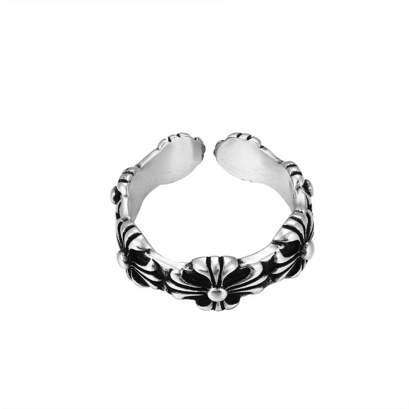CHROME CROSS — Sterling Silver Ring
