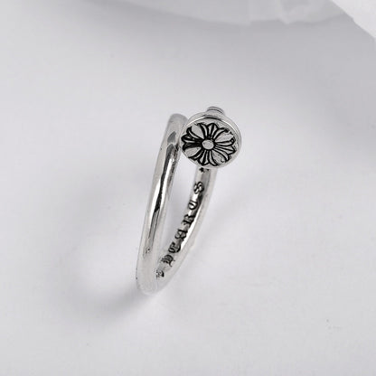 CHROME CROSS — Sterling Silver Ring