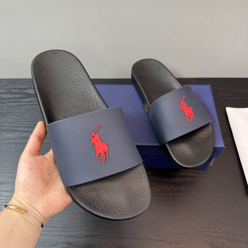 POLO PONY | Embroidered Logo Slide Sandals UAE