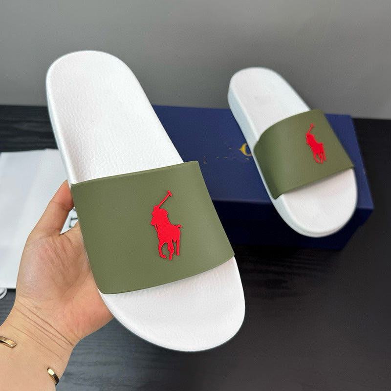 POLO PONY | Embroidered Logo Slide Sandals UAE