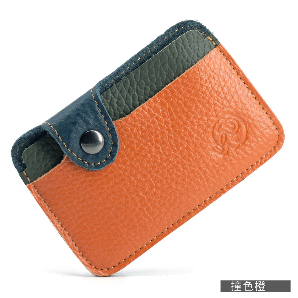 COWHIDE ROUND — Slim Card Wallet