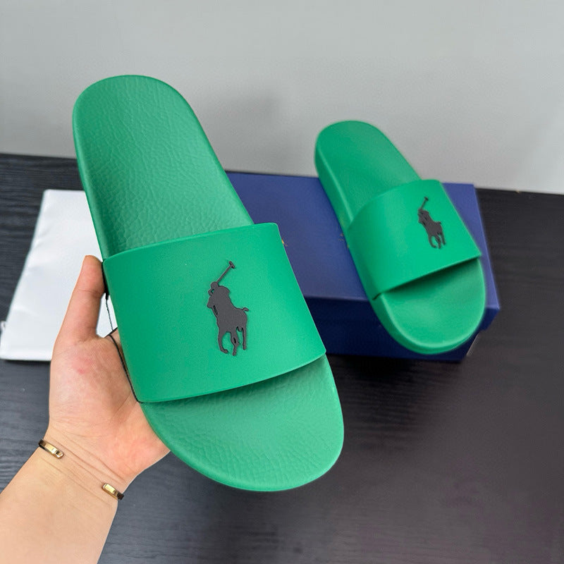 POLO PONY | Embroidered Logo Slide Sandals UAE