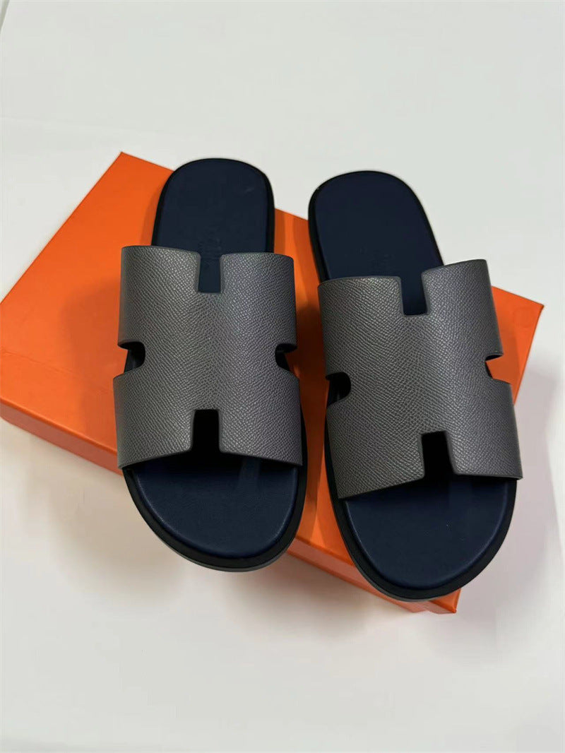 PALM SLIDE | Luxury Leather Casual Slippers UAE