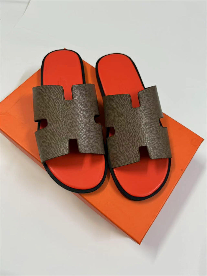 PALM SLIDE | Luxury Leather Casual Slippers UAE
