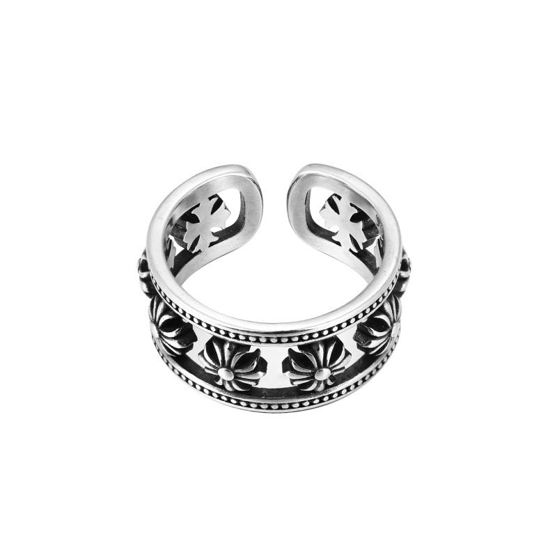 CHROME CROSS — Sterling Silver Ring