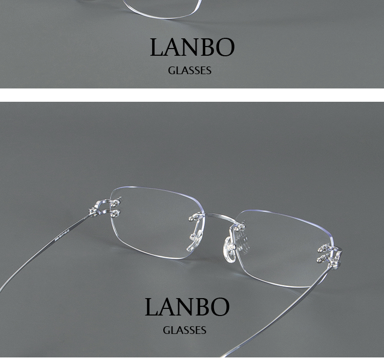 Ultra-Light Frameless Square Glasses