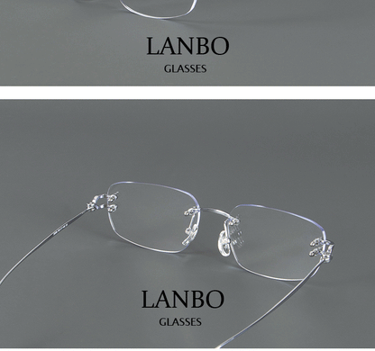 Ultra-Light Frameless Square Glasses