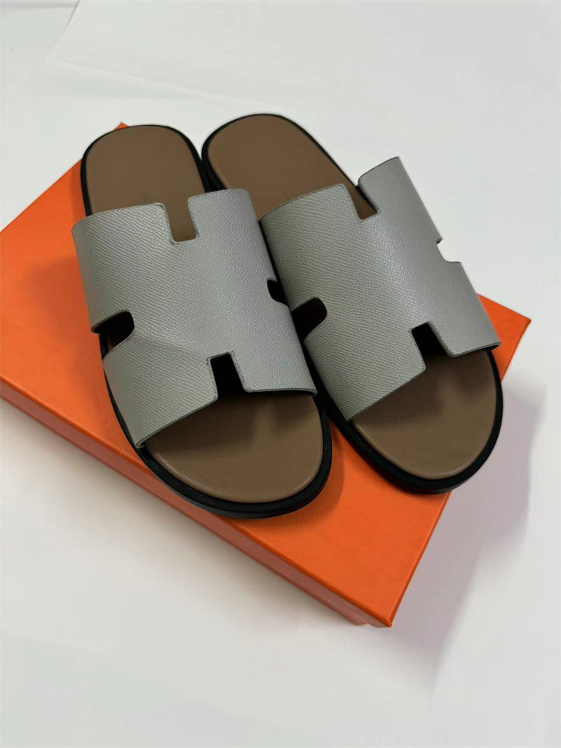 PALM SLIDE | Luxury Leather Casual Slippers UAE