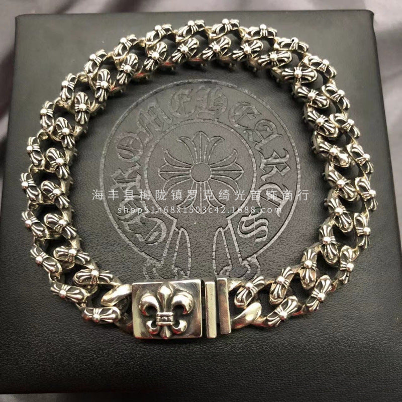 CHROME HEARTS STYLE — Silver Bracelet