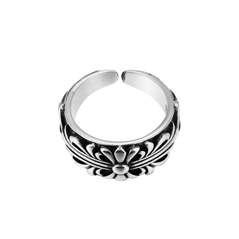 CHROME CROSS — Sterling Silver Ring