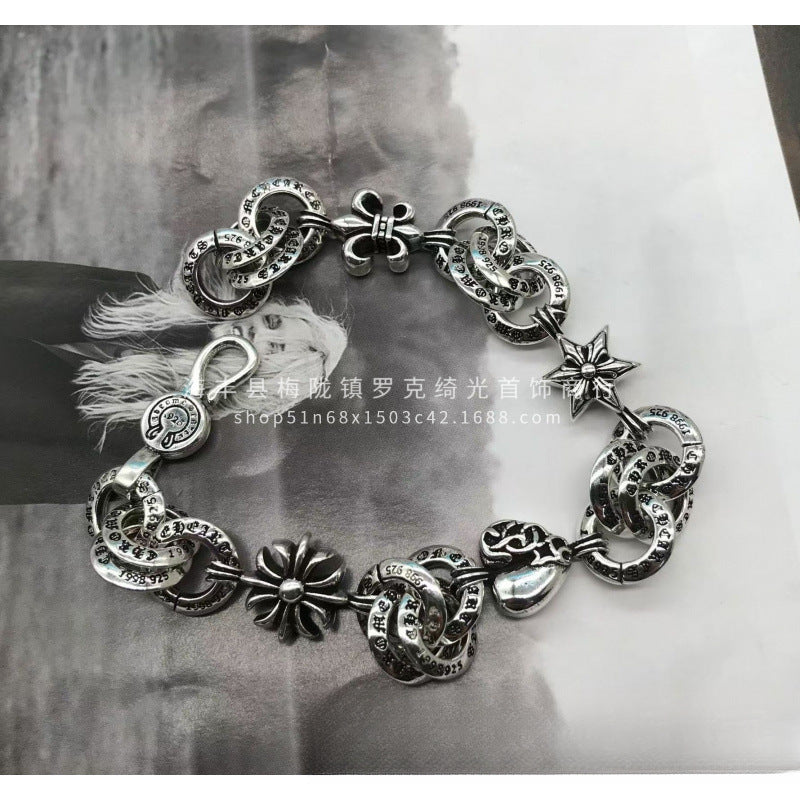 CHROME HEARTS STYLE — Silver Bracelet