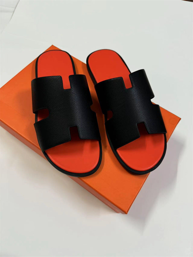 PALM SLIDE | Luxury Leather Casual Slippers UAE
