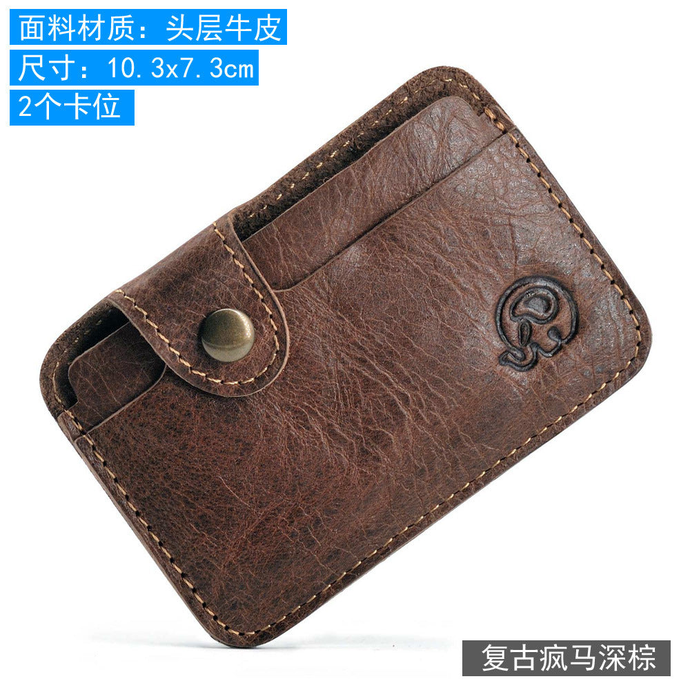 COWHIDE ROUND — Slim Card Wallet