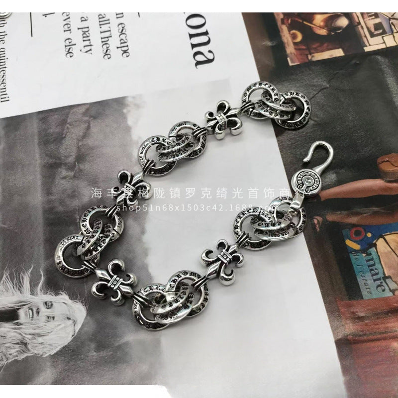 CHROME HEARTS STYLE — Silver Bracelet