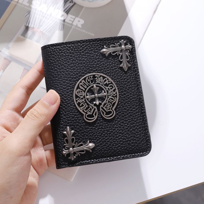 GOTHIC CROSS VAULT | Chrome Heart Leather Wallet UAE