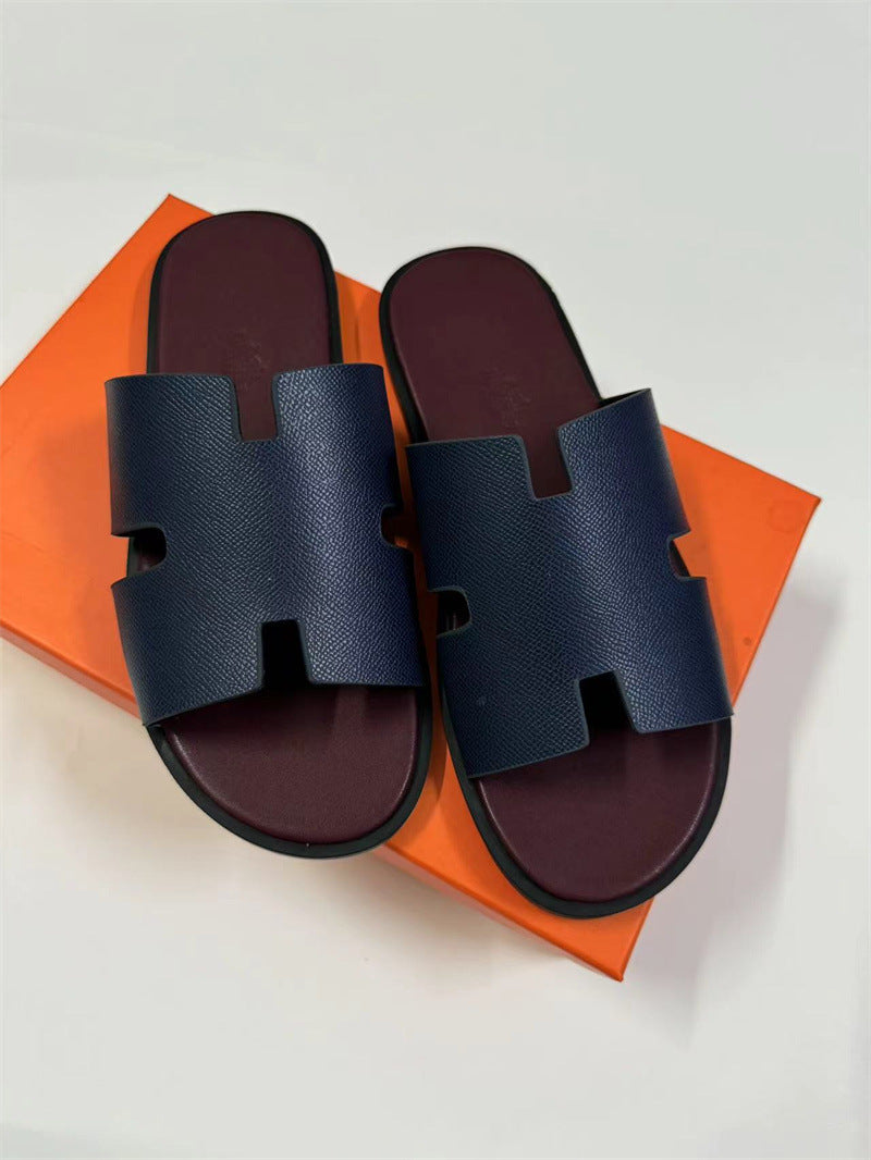 PALM SLIDE | Luxury Leather Casual Slippers UAE