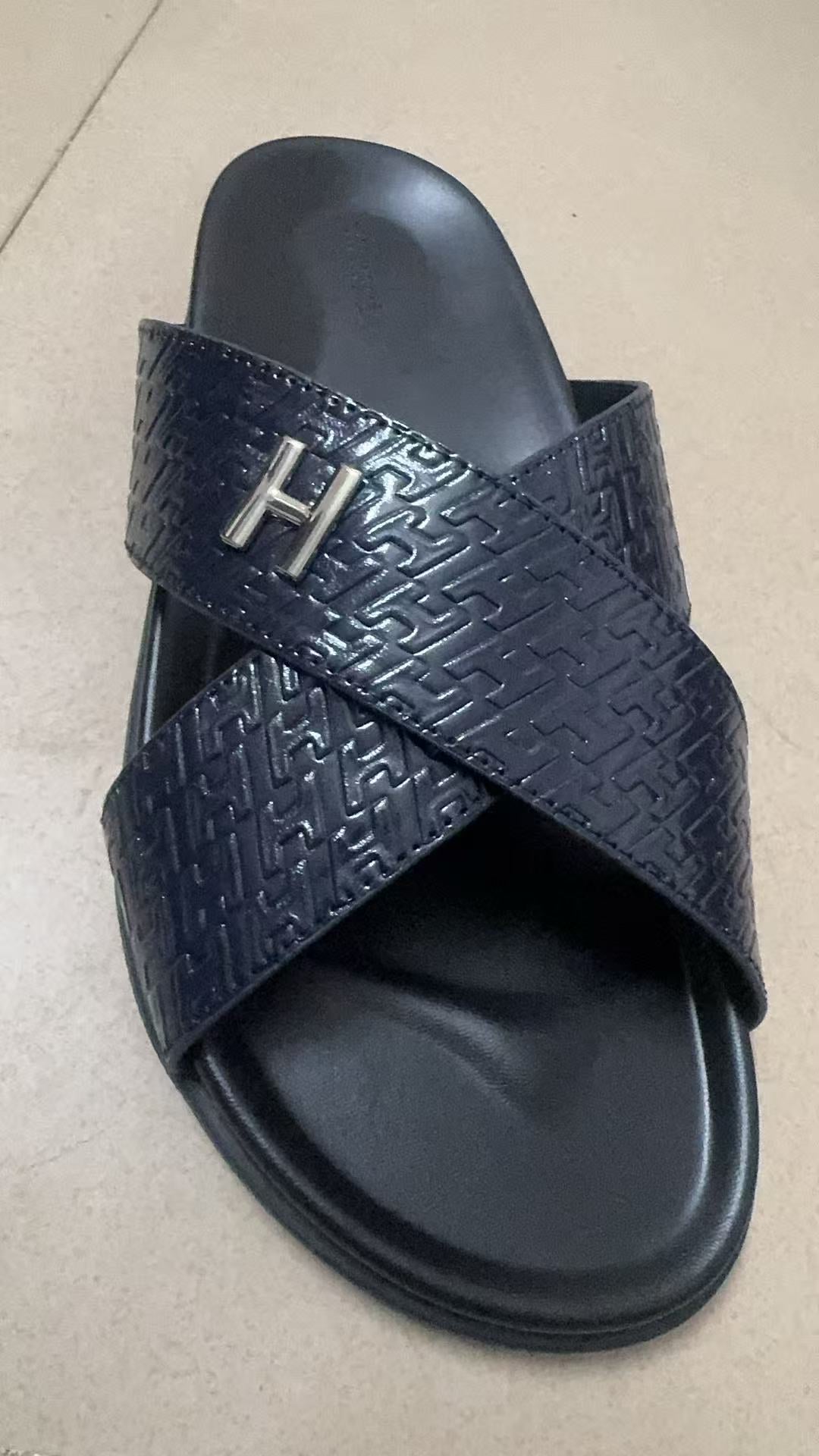 LEATHER SLIDE | Genuine Leather Casual Slippers UAE