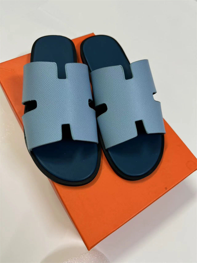 PALM SLIDE | Luxury Leather Casual Slippers UAE