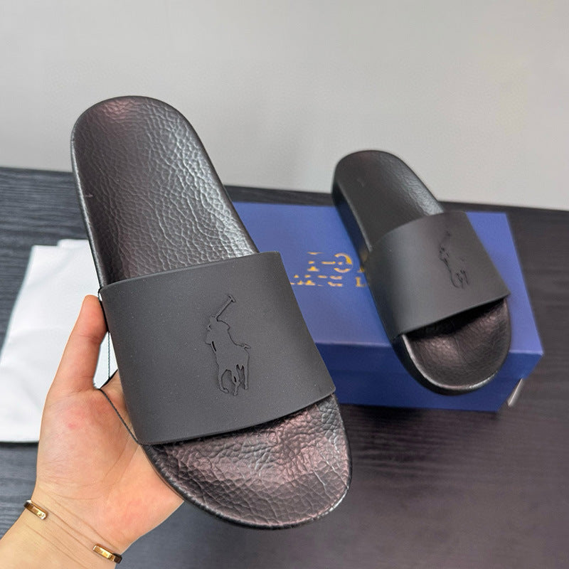 POLO PONY | Embroidered Logo Slide Sandals UAE