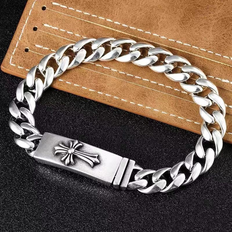 CROSS CHAIN II — Cuban Link Bracelet