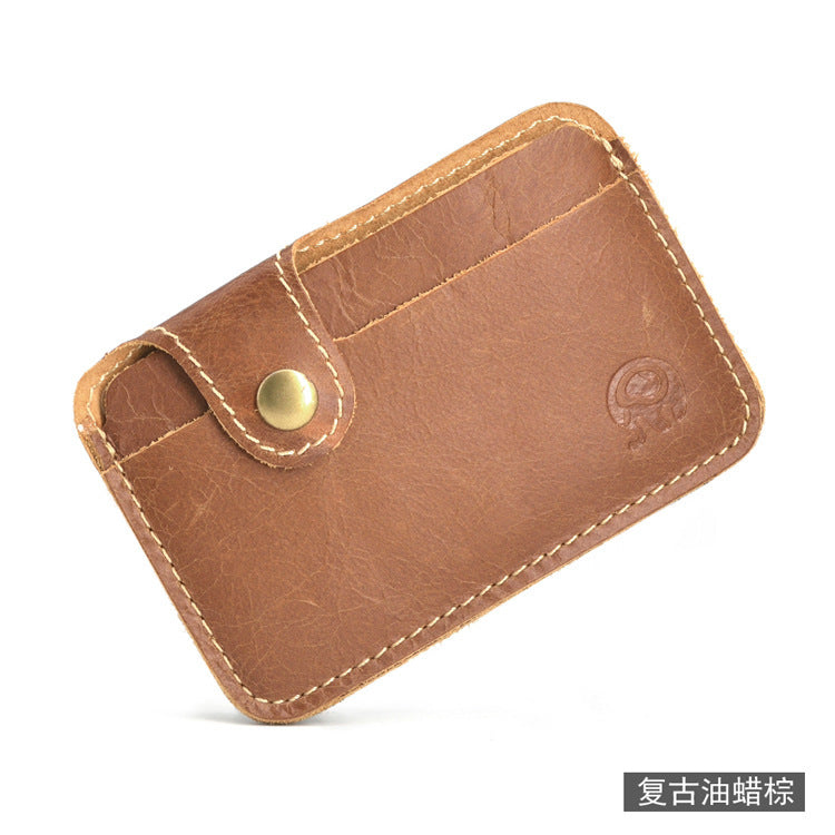 COWHIDE ROUND — Slim Card Wallet