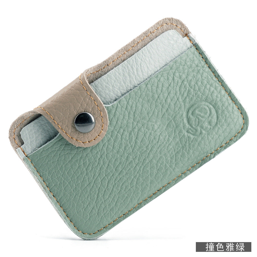 COWHIDE ROUND — Slim Card Wallet