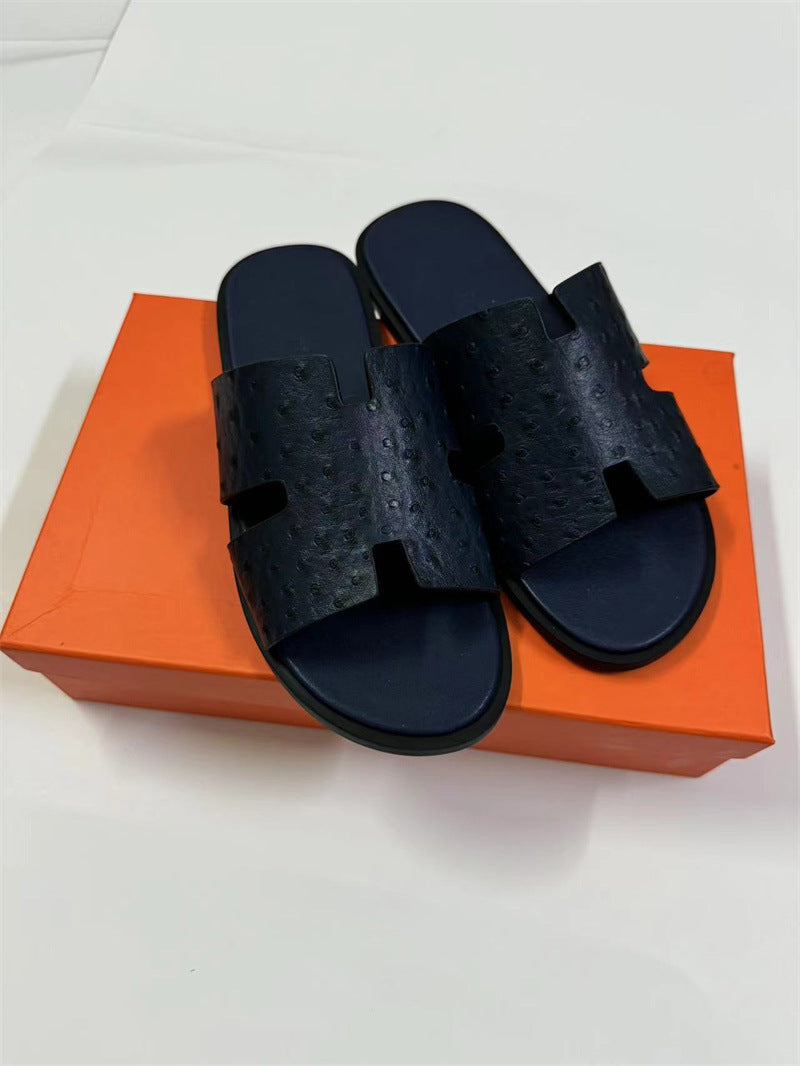 PALM SLIDE | Luxury Leather Casual Slippers UAE