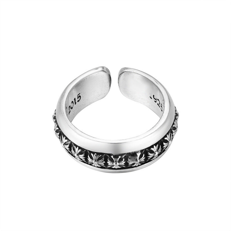 CHROME CROSS — Sterling Silver Ring
