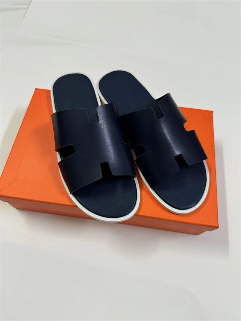 PALM SLIDE | Luxury Leather Casual Slippers UAE