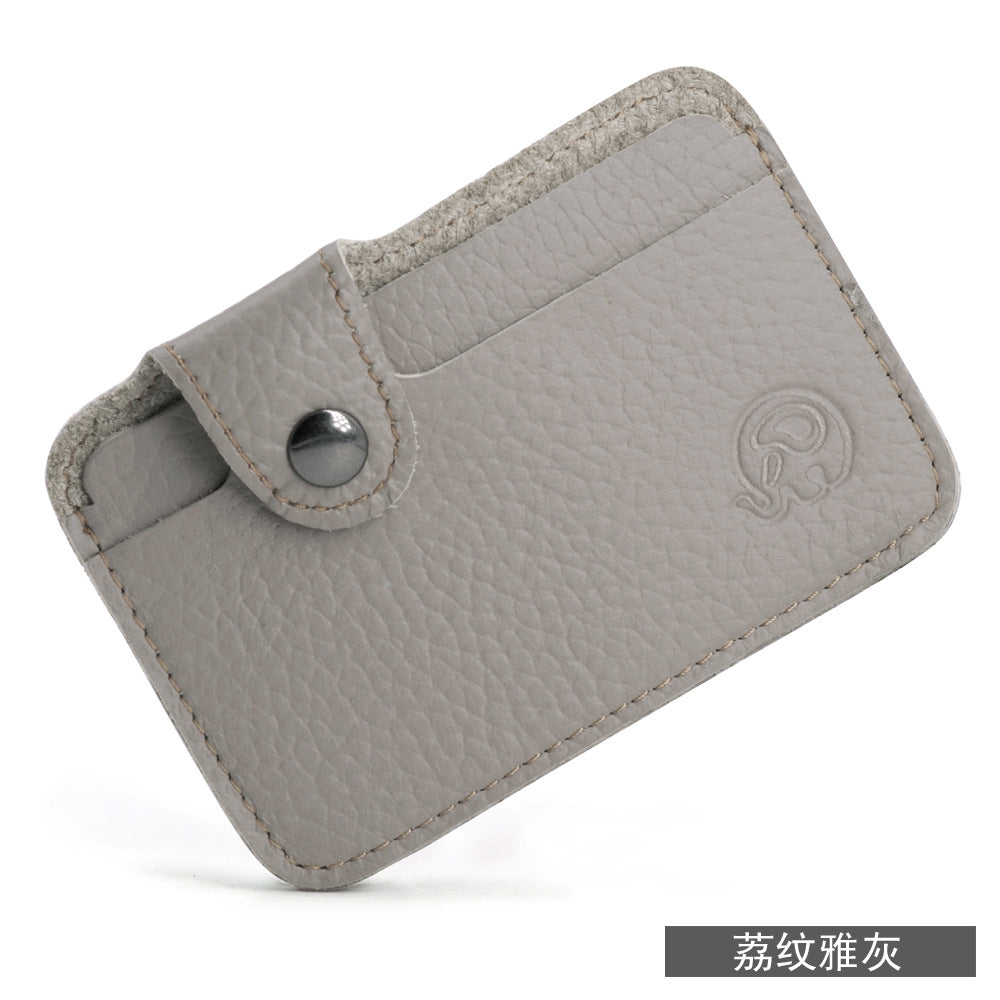 COWHIDE ROUND — Slim Card Wallet
