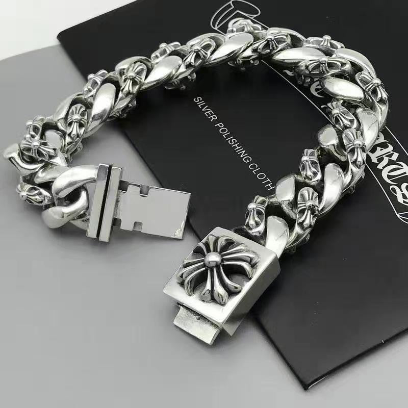 CROSS — Chrome Silver Bracelet