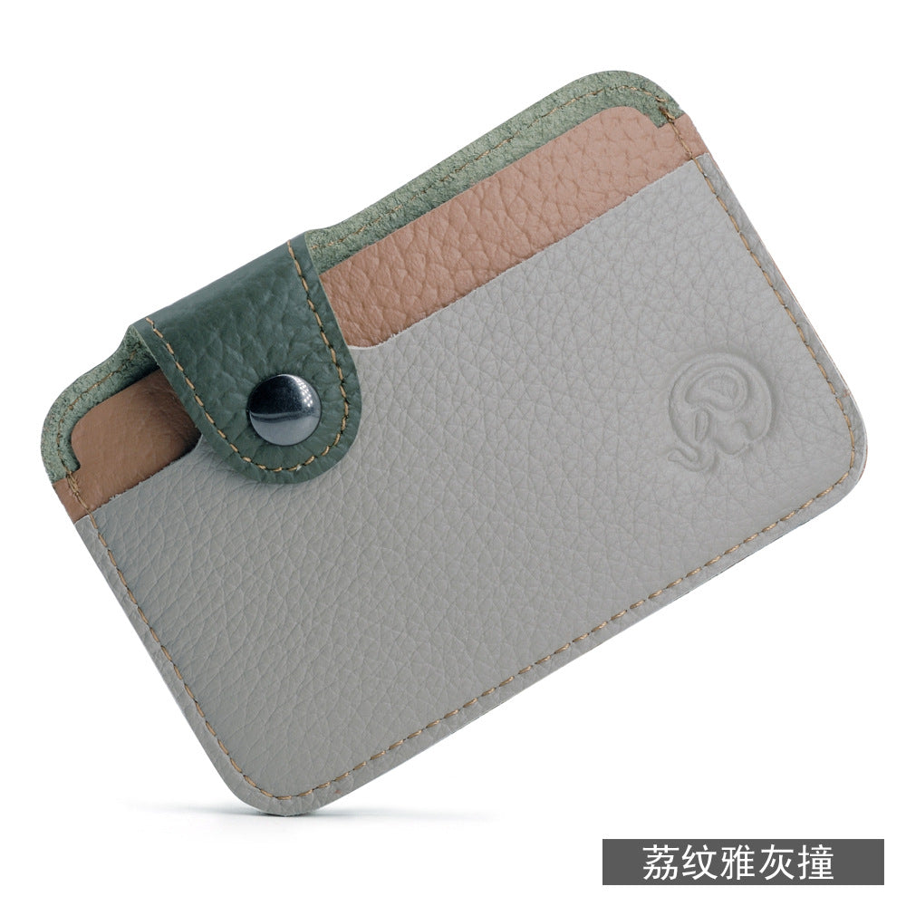 COWHIDE ROUND — Slim Card Wallet