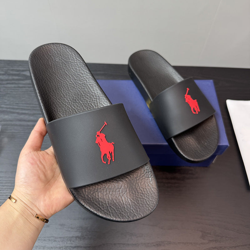 POLO PONY | Embroidered Logo Slide Sandals UAE