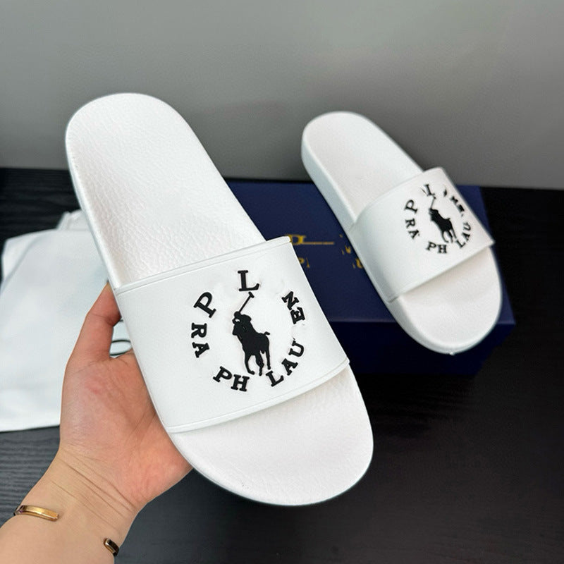 POLO PONY | Embroidered Logo Slide Sandals UAE