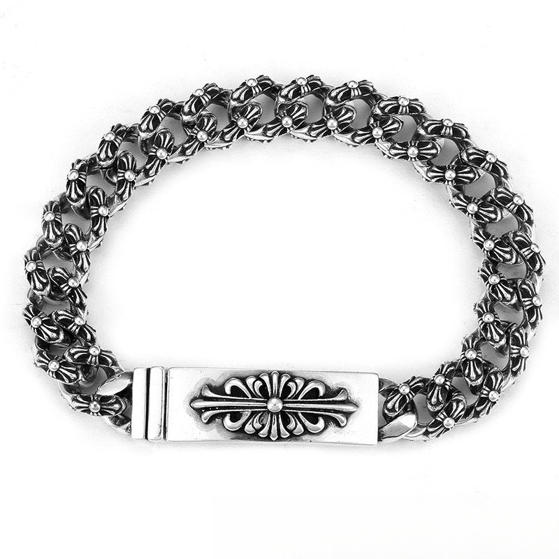 CHROME HEARTS STYLE — Silver Bracelet