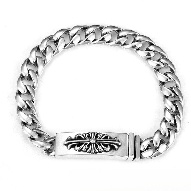 CHROME HEARTS STYLE — Silver Bracelet