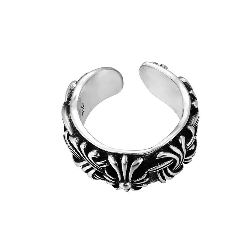 CHROME CROSS — Sterling Silver Ring
