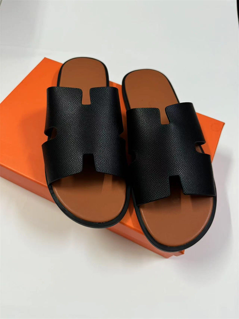 PALM SLIDE | Luxury Leather Casual Slippers UAE