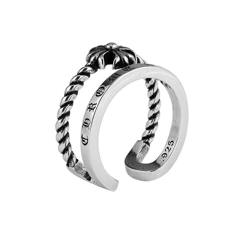 CHROME CROSS — Sterling Silver Ring