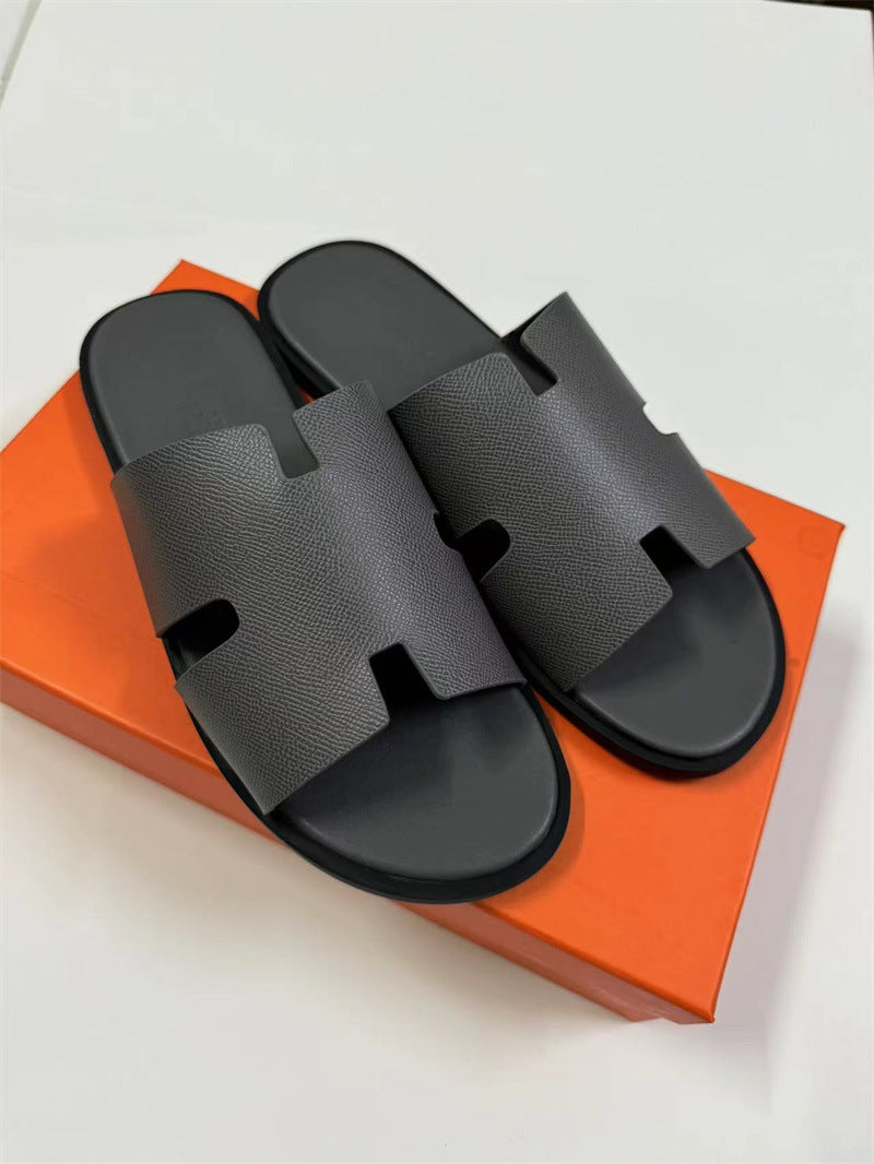 PALM SLIDE | Luxury Leather Casual Slippers UAE