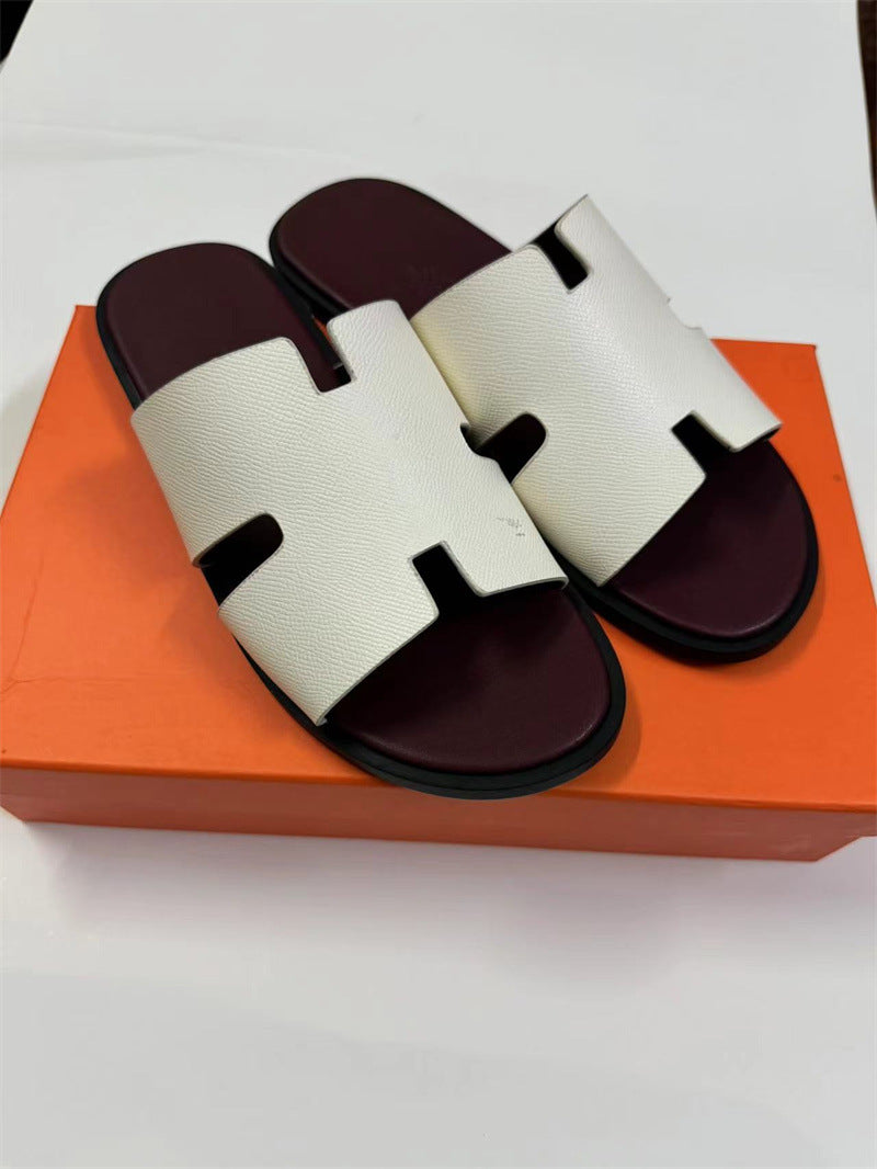 PALM SLIDE | Luxury Leather Casual Slippers UAE