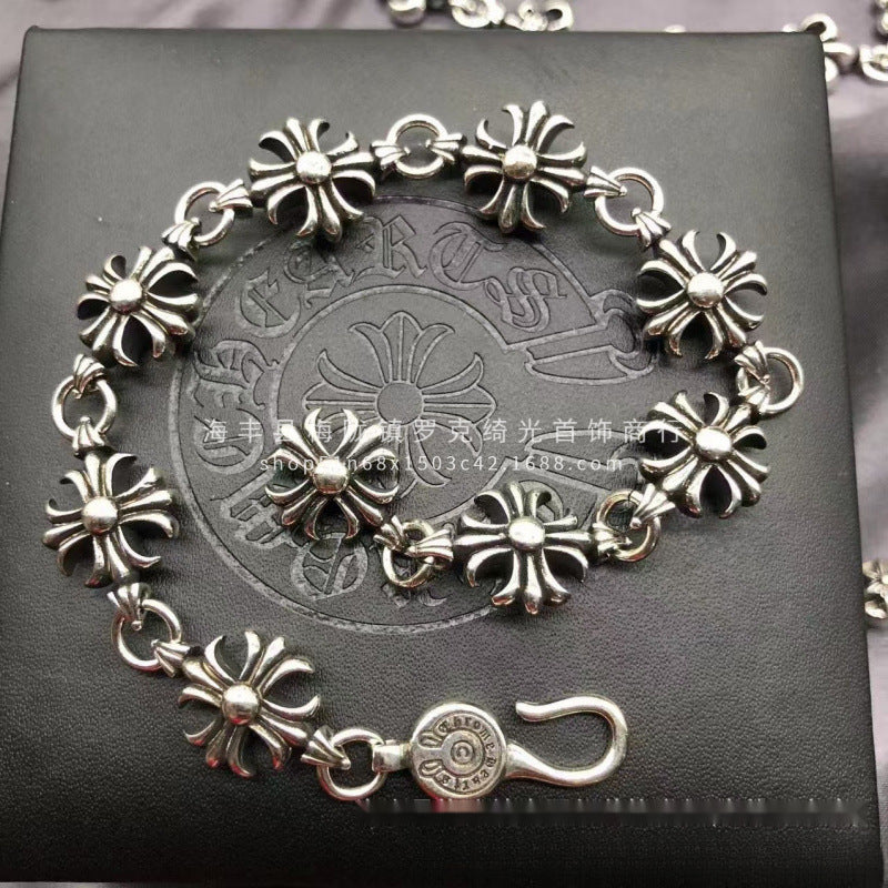 CHROME HEARTS STYLE — Silver Bracelet