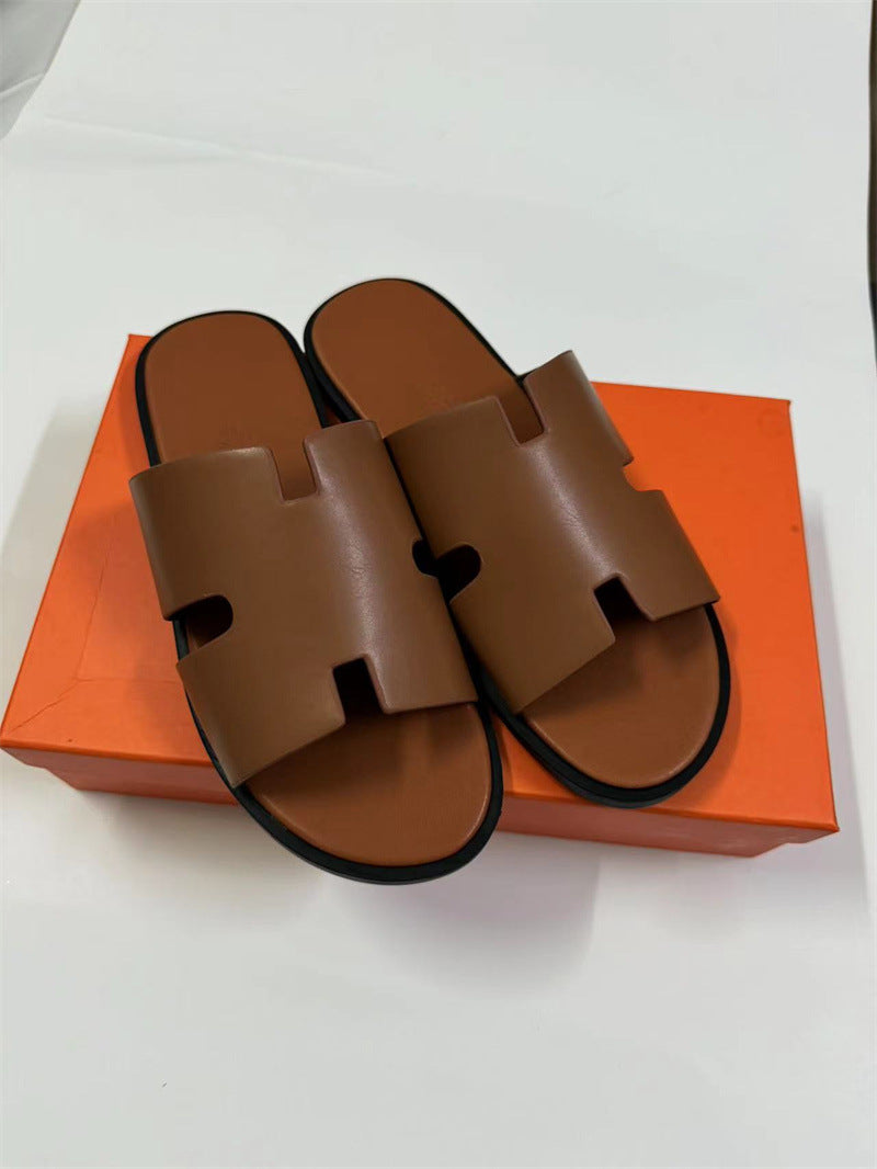 PALM SLIDE | Luxury Leather Casual Slippers UAE