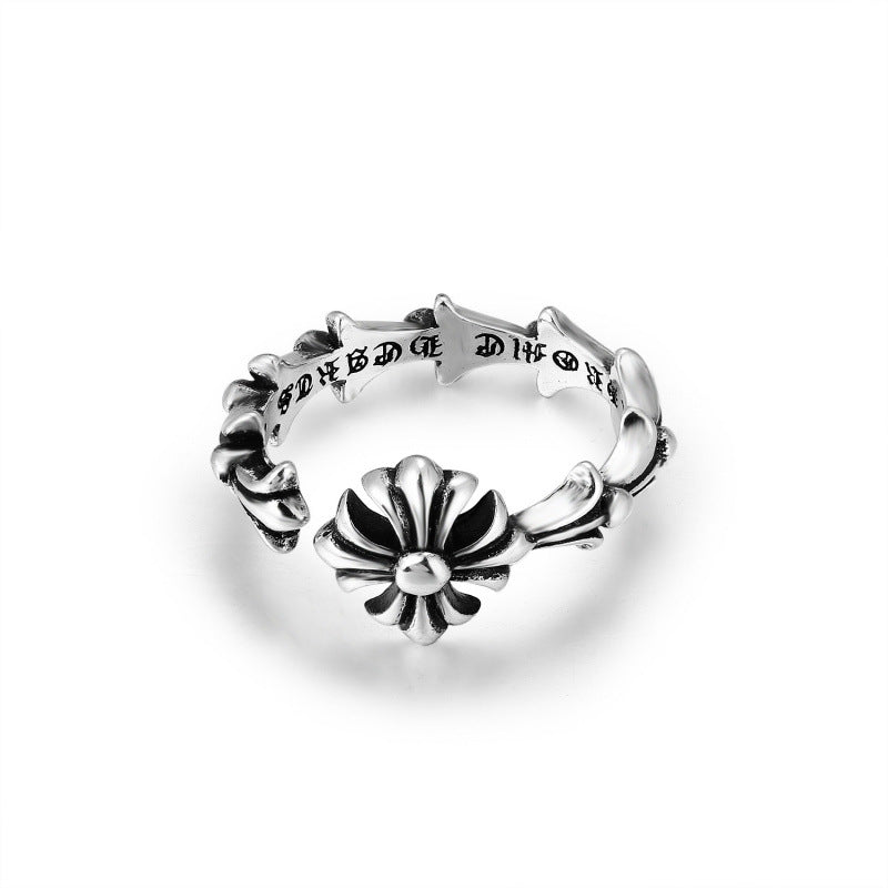 CHROME CROSS — Sterling Silver Ring
