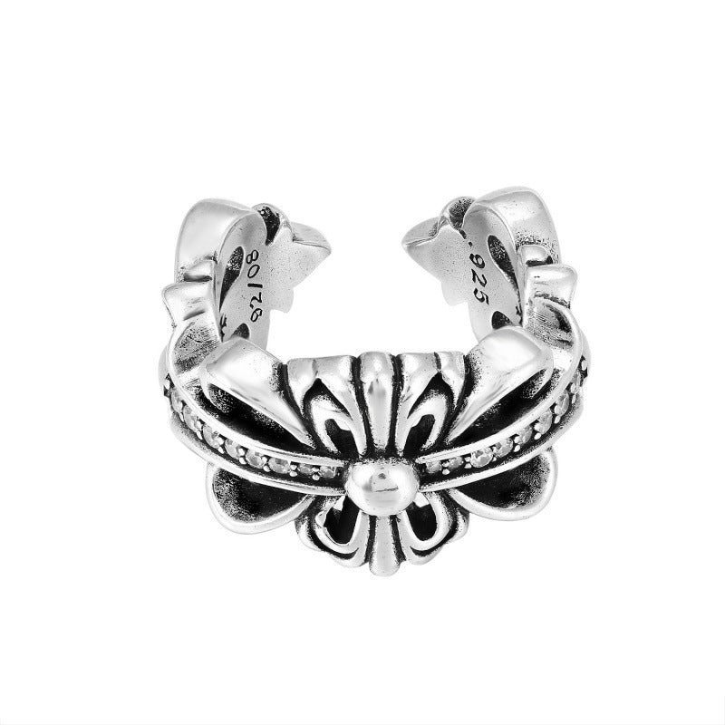 CHROME CROSS — Sterling Silver Ring